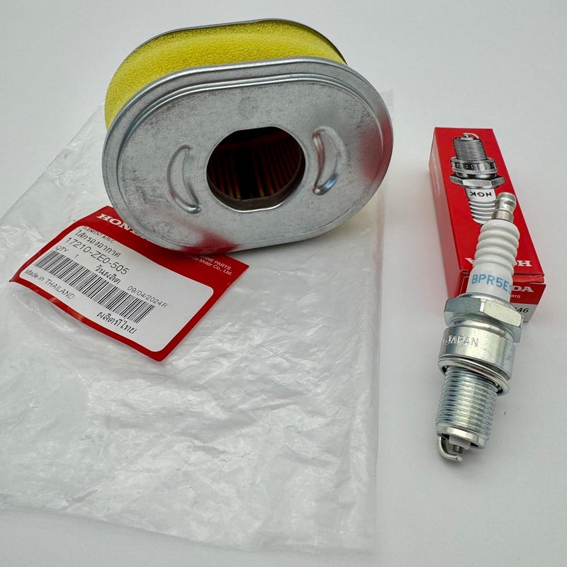 KINDZA Genuine Air Filter 17210-ZE0-505 w Genuine Spark Plug 98079-55846 for Honda Engines GX110, GX120 - Image 1